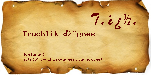 Truchlik Ágnes névjegykártya